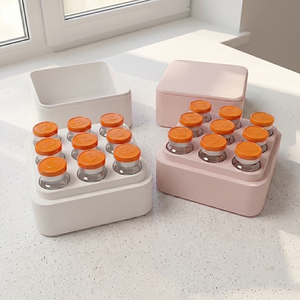 Caixa Porta Ampola 5ml E 3ml Case Organizadora 9 Frascos Serve Porta Ampola 10ml Medicamento