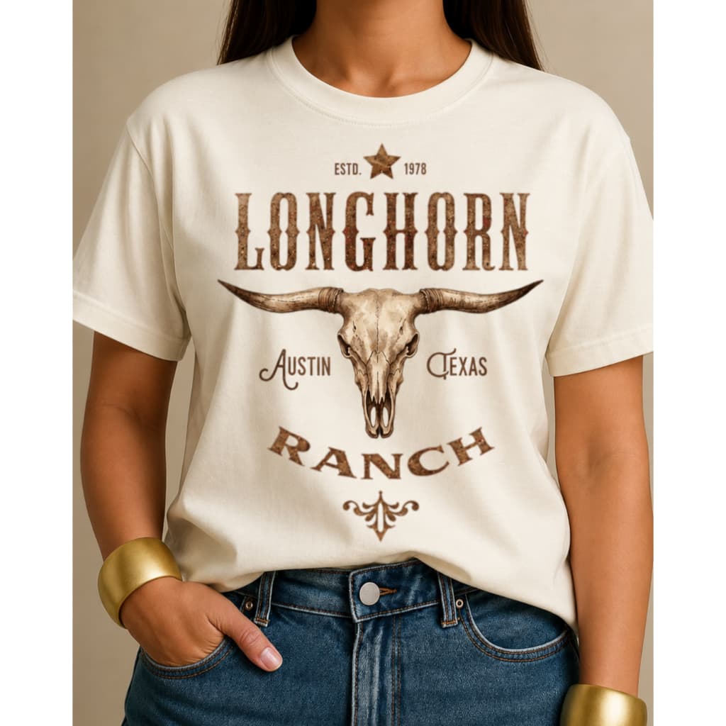 Camiseta T-Shirt Country Ranch Rodeio Feminina 100% Algodão Texas Agrogirl Estilosa Moda Agro