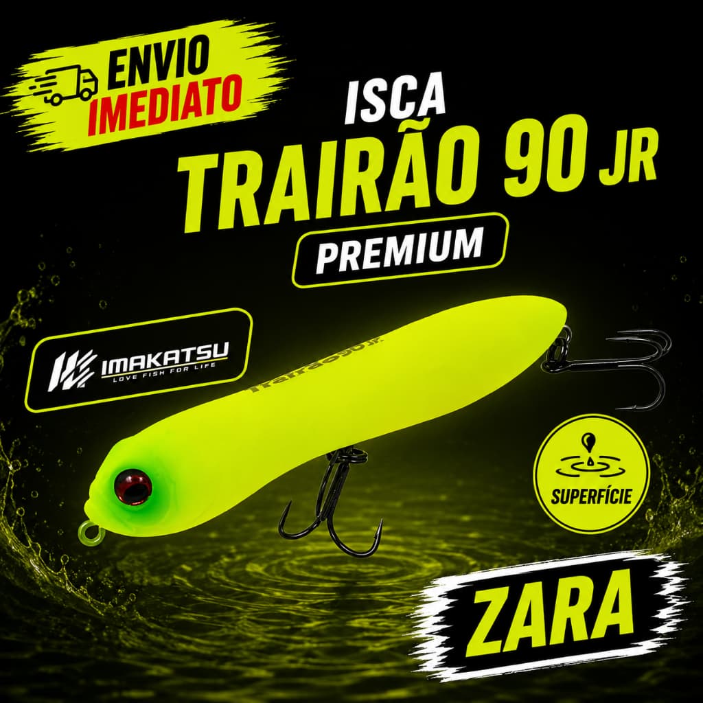 Isca Artificial Trairao 90 Jr Zara Tucunaré Robalo Pesca