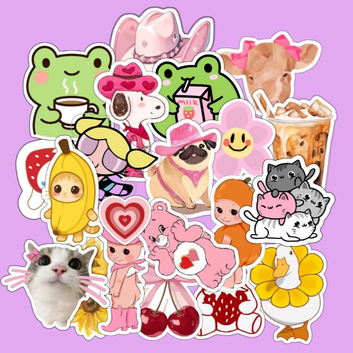 Kit Adesivos Fofos Cute Style Para Decoração Kindle Journal Planner Caderno Papelaria