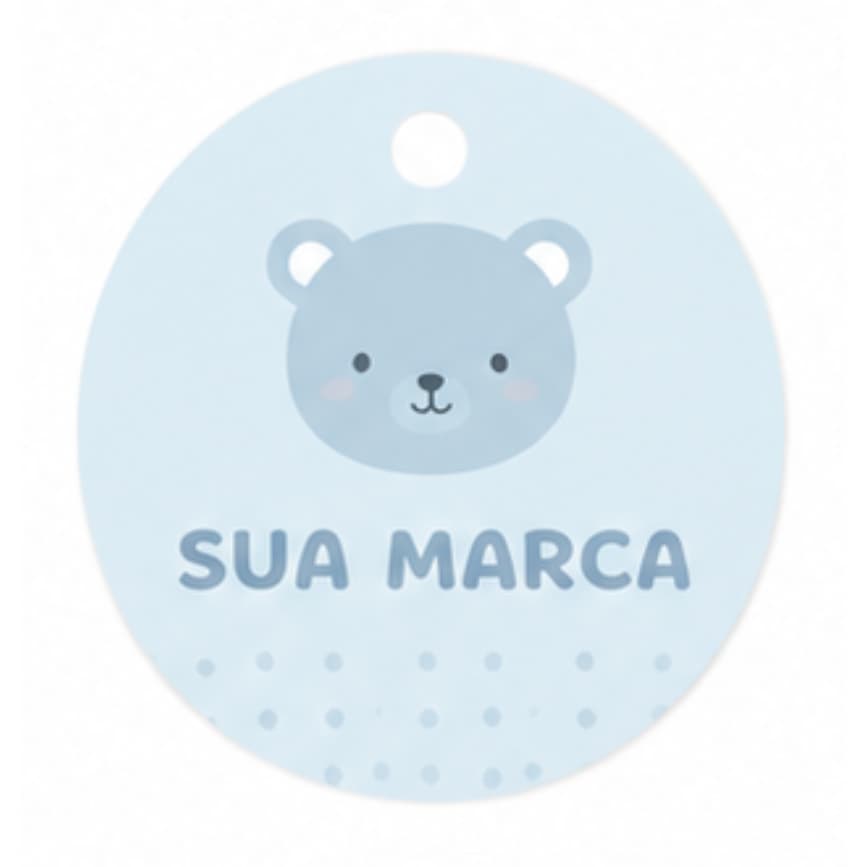 Tag Personalizada 4x4cm Redonda – Com Sua Arte ou Logo