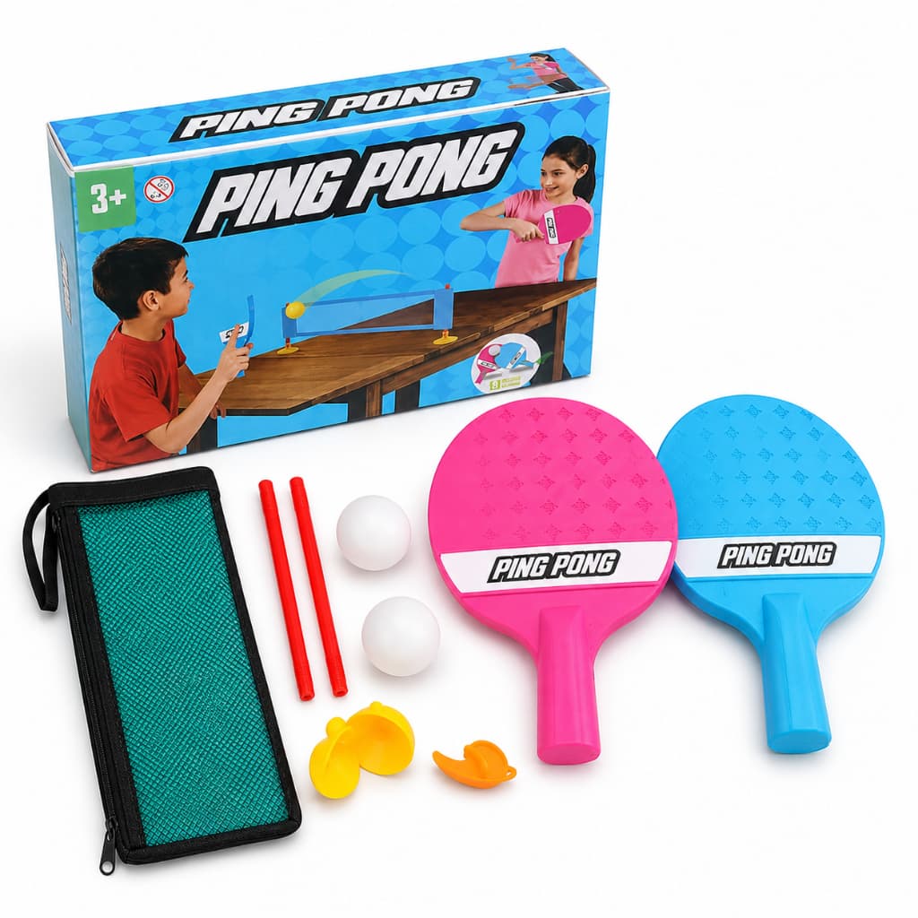 Kit De Ping Pong Tênis Mesa Infantil Raquetes Rede Bolinha, jogo de mesa, jogo ao ar livre, jogo infantil, jogo, esporte