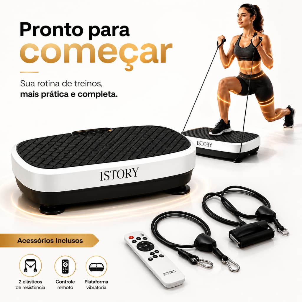 Plataforma Elétrica Vibratória Emagrecedor Treino Doméstico Exercícios Leves
