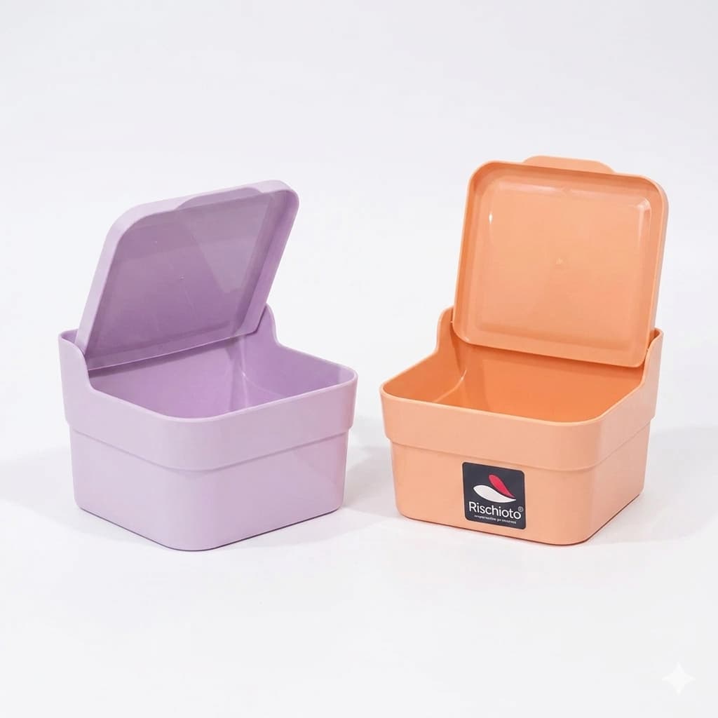 Saleiro Porta Sal Colorido Volare Plástico Com Tampa 750ml Rischioto
