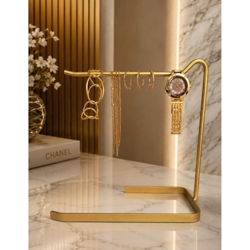 EXPOSITOR DE JÓIAS DOURADO LUXO / PORTA BIJUTERIAS ELEGANTE ORGANIZADA DECORATIVO