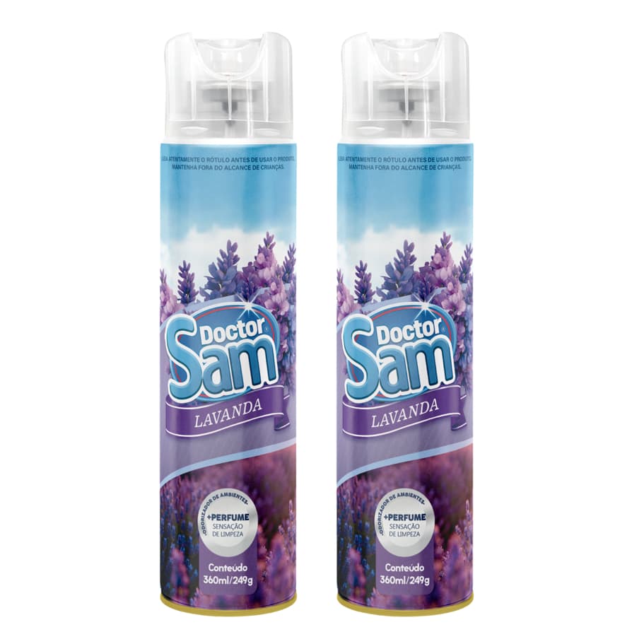 Kit 2 Odorizador Ambiental Lavanda 360ml/249g - Doctor Sam