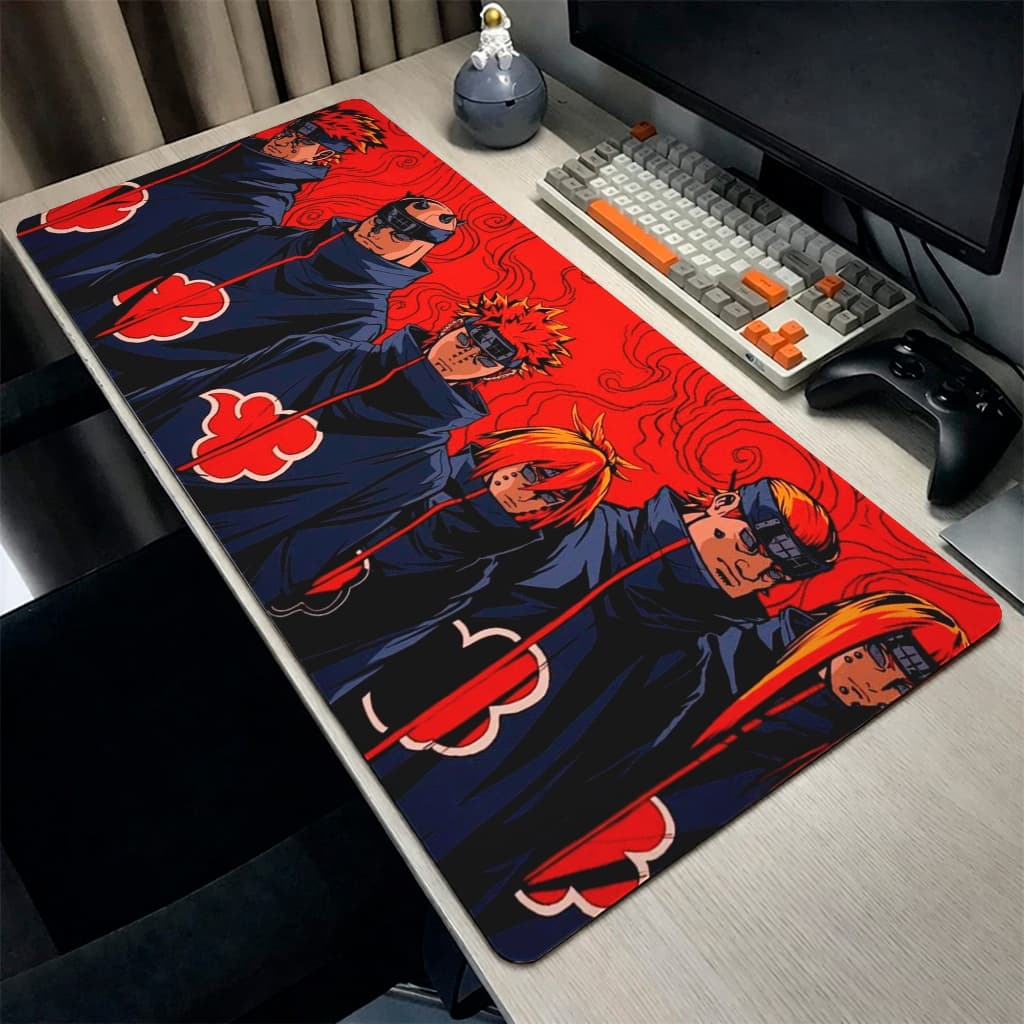 Mouse Pad Gamer Akatsuki Naruto Pain XXL Extra Grande Antiderrapante