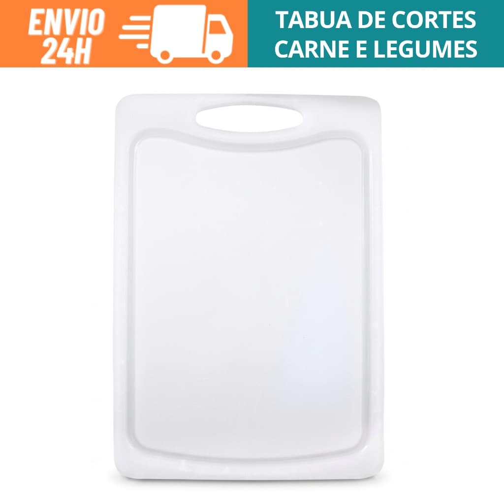 Tábua De Corte Carne Churrasco Legumes De Uso Geral Cozinha Pvc Branca Higiênica
