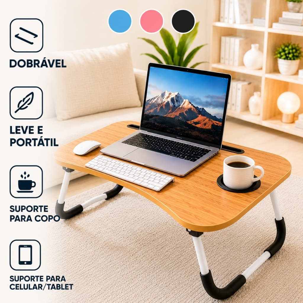 Mesa Suporte Dobrável Para Notebook Portátil Multiuso Luxo