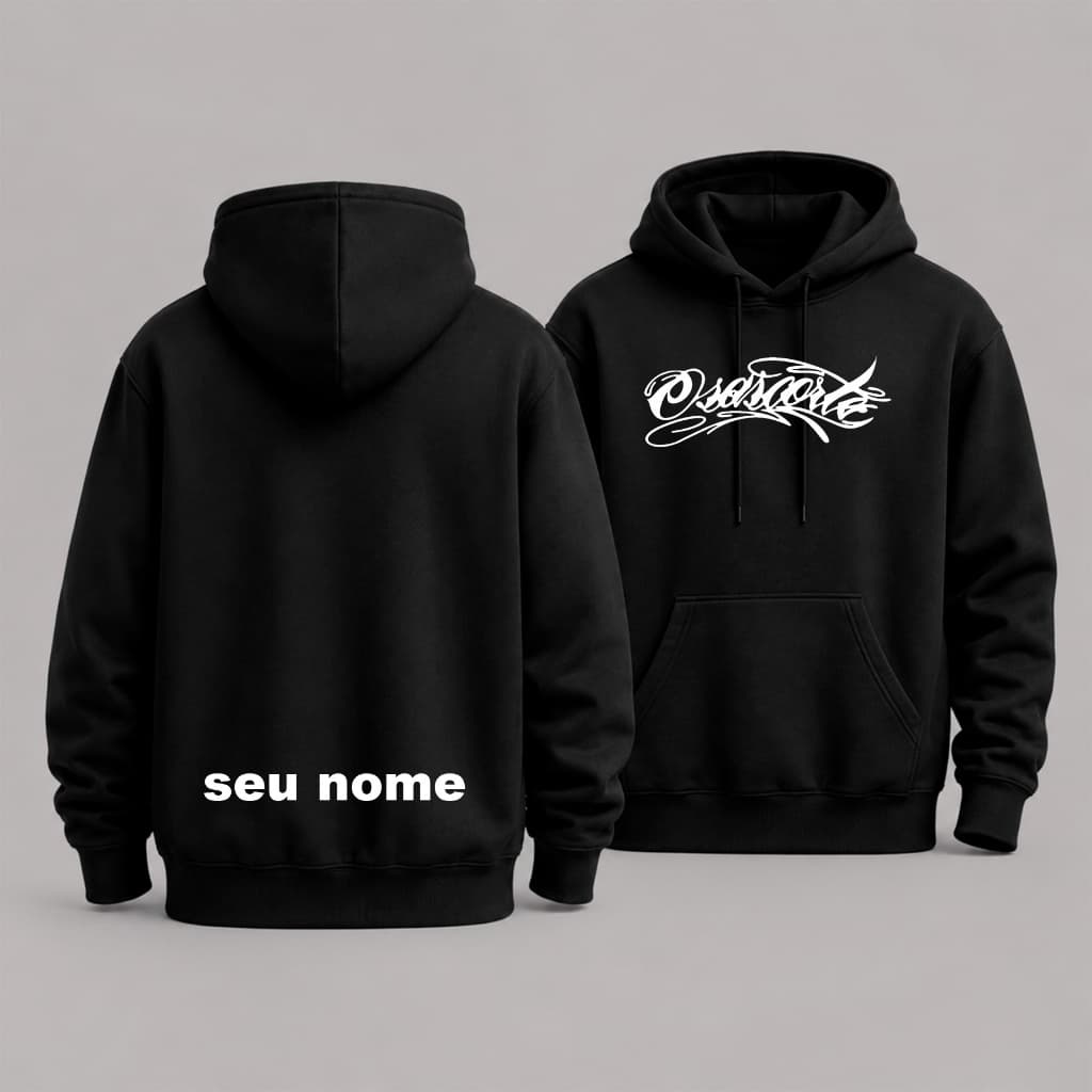 Moletom masculino osascorte para o frio canguru macio inverno pesonalizado com nome
