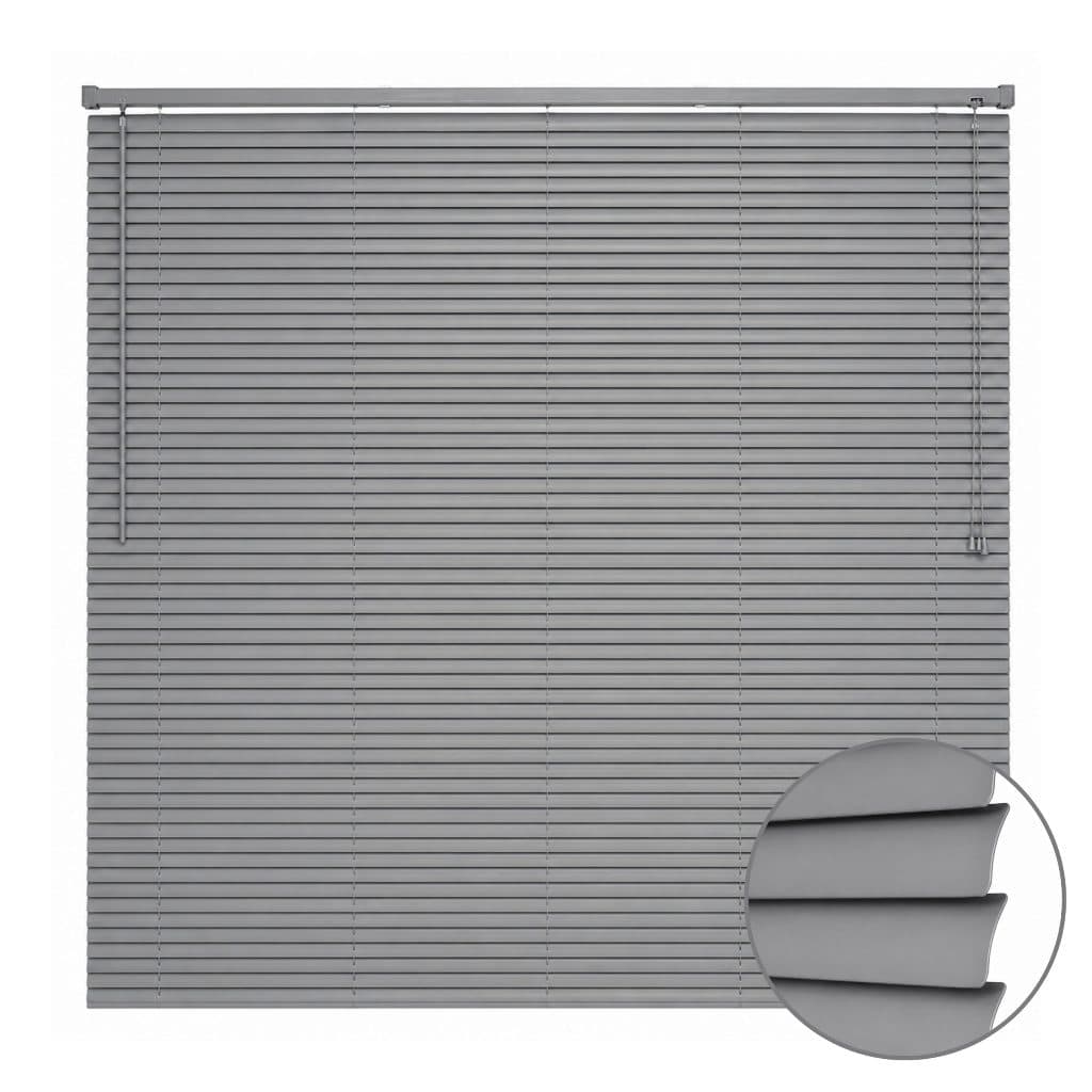 Persiana Horizontal PVC 080x130 Cinza para Quarto Sala e Escritório