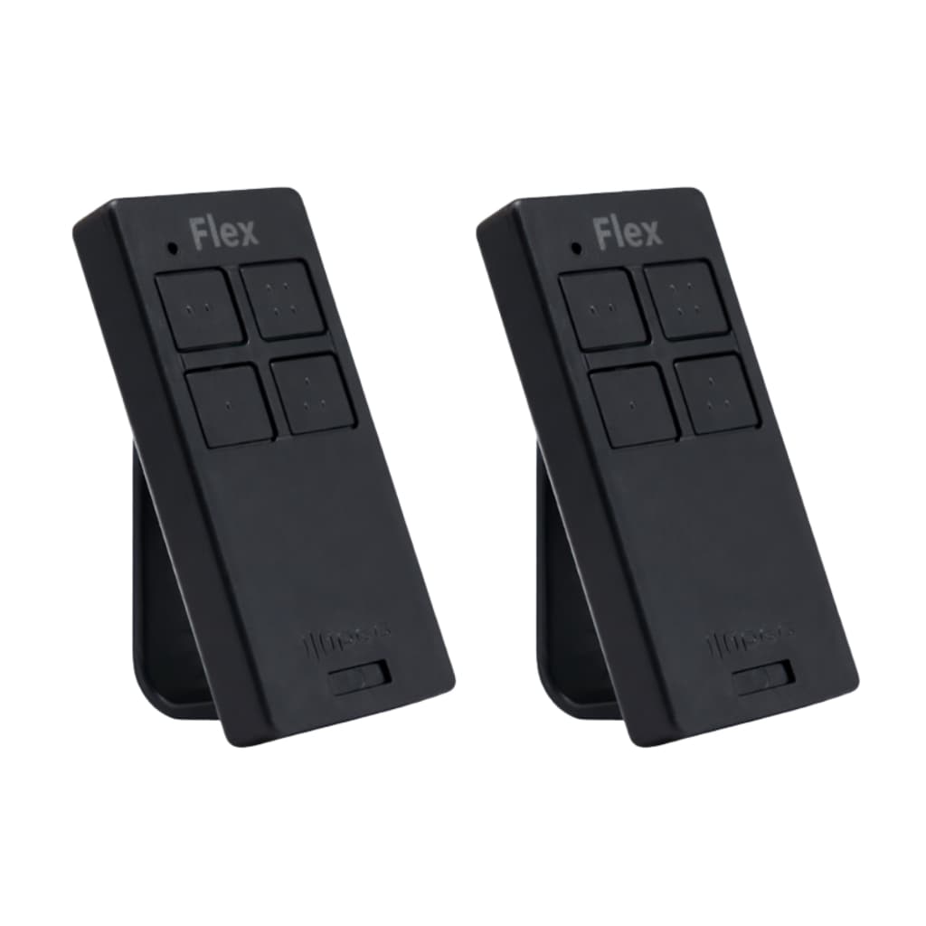 KIT 2 Controle Remoto TX FLEX 4 Botões Preto IPEC Portão Automático 433Mhz