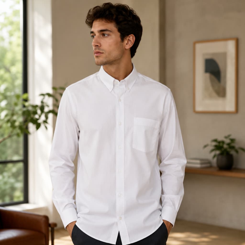 Camisa Social Masculina Manga Longa Polialgodão Envio Imediato