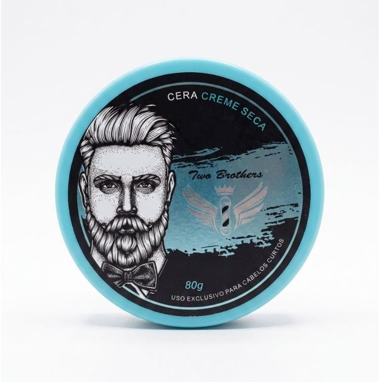 Cera Pomada Creme Seca Two Brothers 80gEfeito Matte Seco Profissional Para Cabelo e Barba Masculino