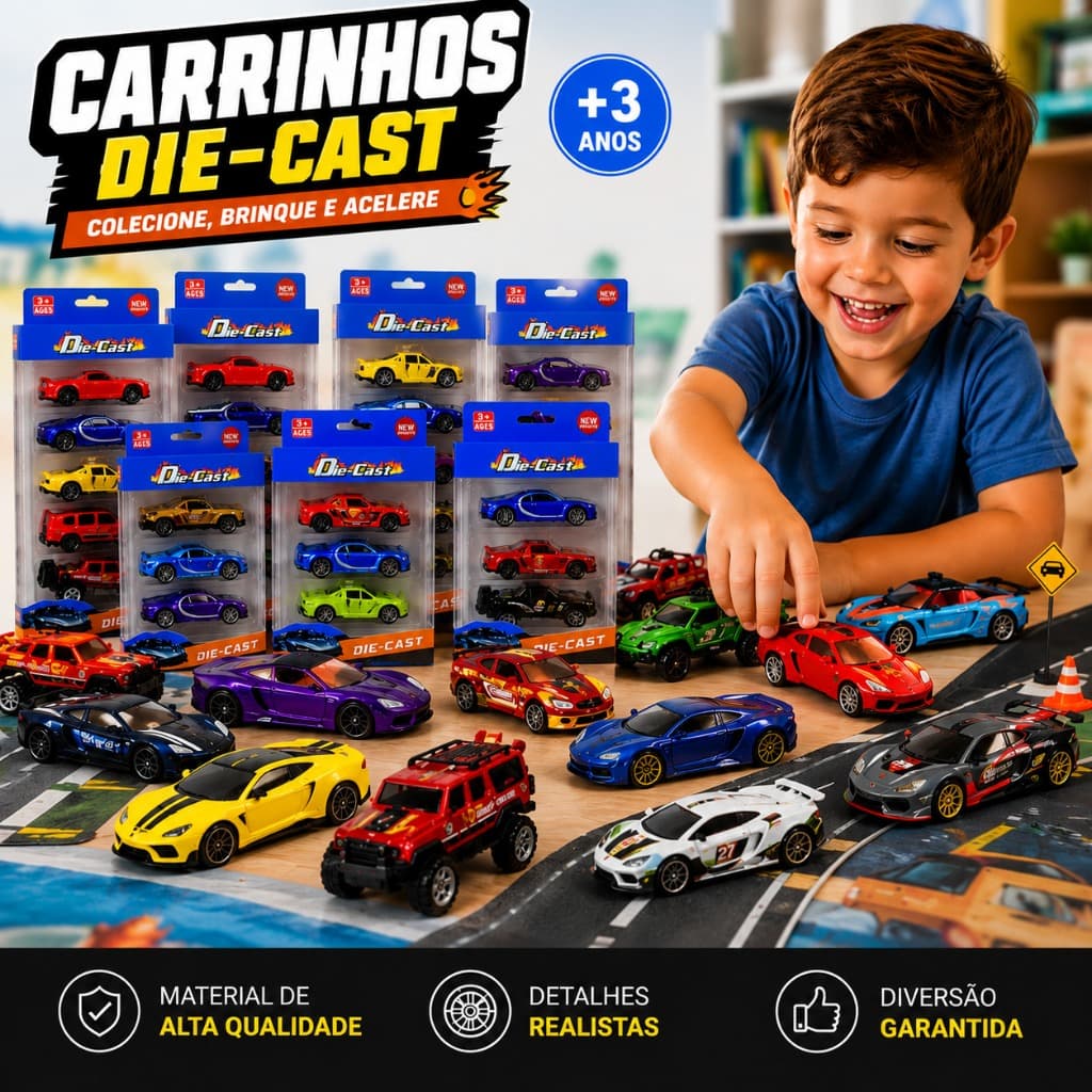 Carrinho De Ferro Estilo Hot Wheels Miniaturas Colecionáveis Hot Cars