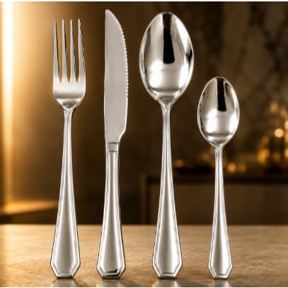 Conjunto Talheres Inox 16 Peças Completo Linha Premium Durável Design Moderno
