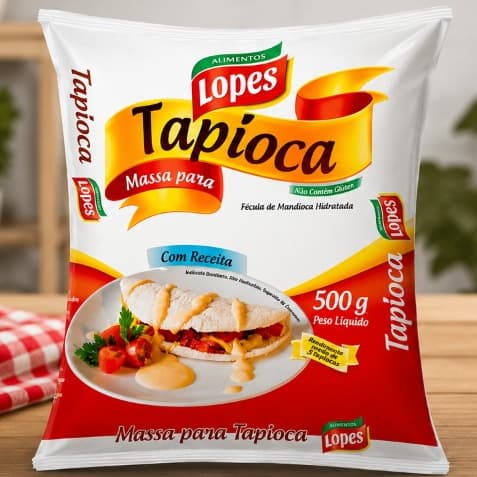 Massa Para Tapioca Lopes Pronta Sem Cheiro - 500g.