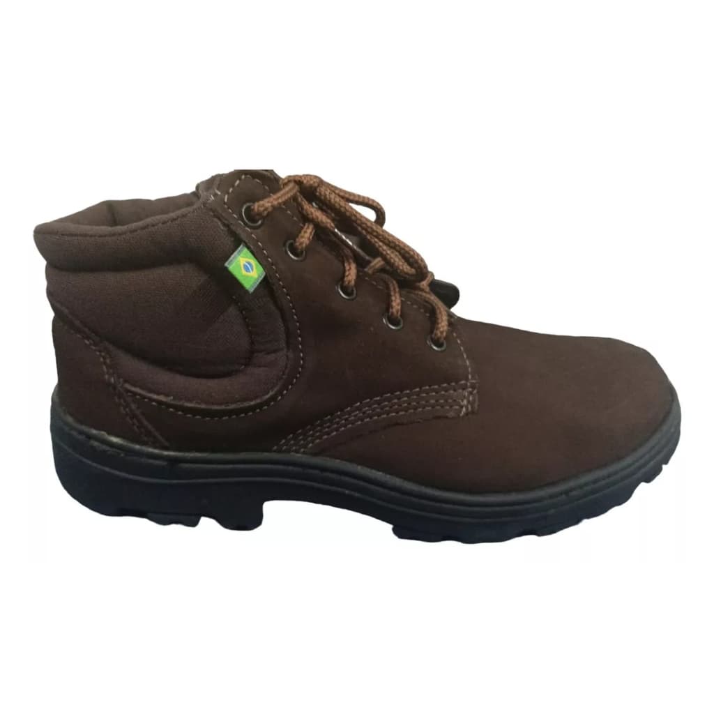 Botina Segurança Nobuck Crival Cp045 Sapato Amarrar Com C.A. Masculina Feminina Trabalho EPI Premium