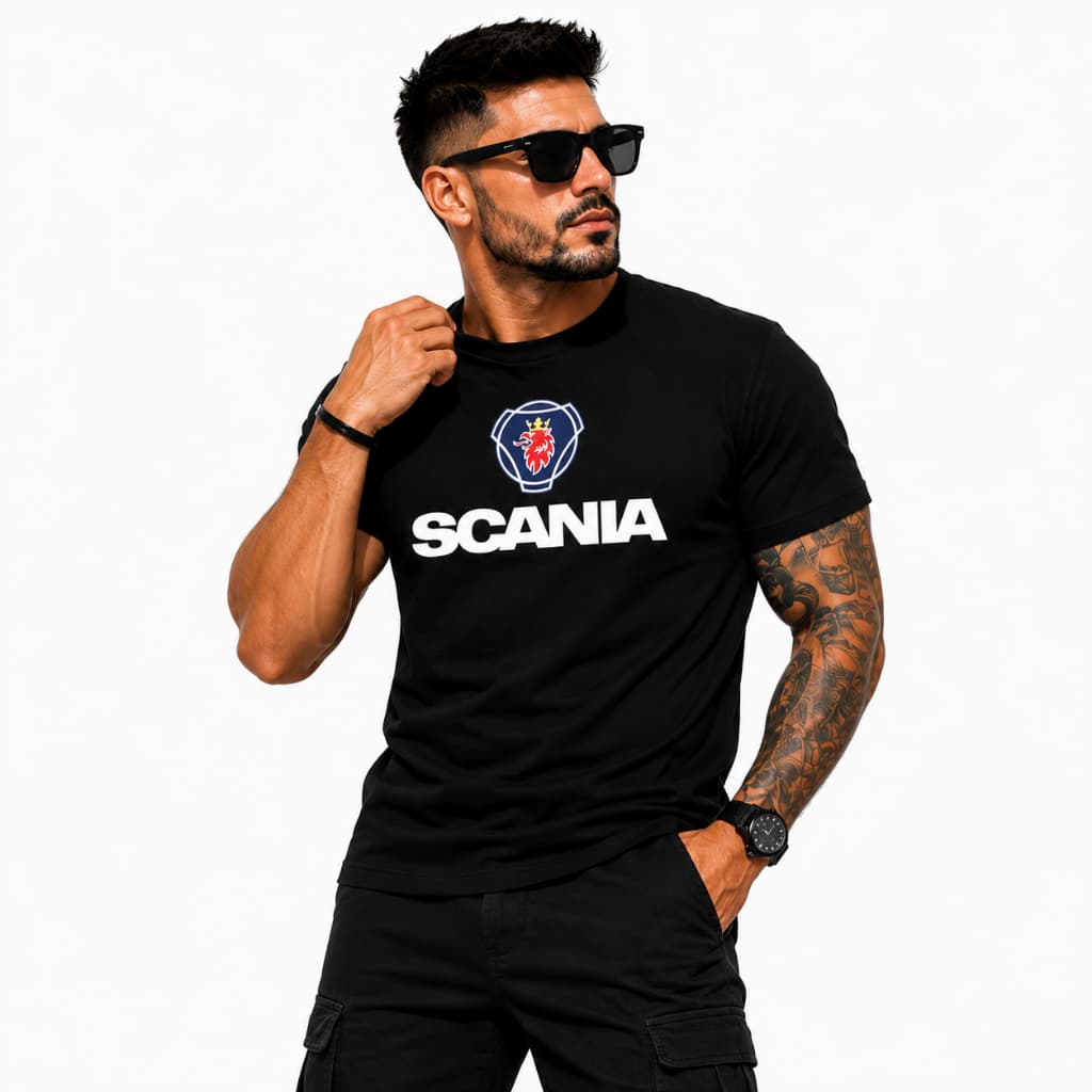 Camiseta Scania algodão premium masculino