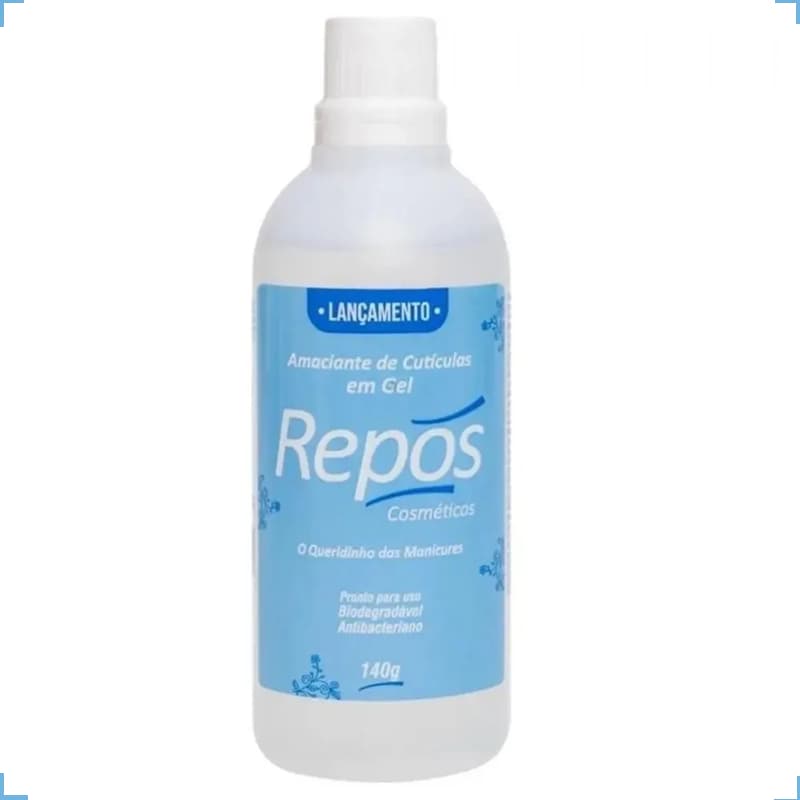 Amaciante de Cutículas e Calosidades Em Gel Repos 140g Pronto para Uso Biodegradavel Antibacteriano Uso Profissional