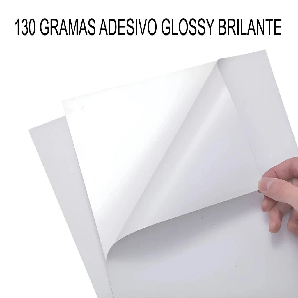 Papel Fotográfico Adesivo 130G Glossy A4 (PAPEL ADESIVO) brilhante adesivado 130 gramas