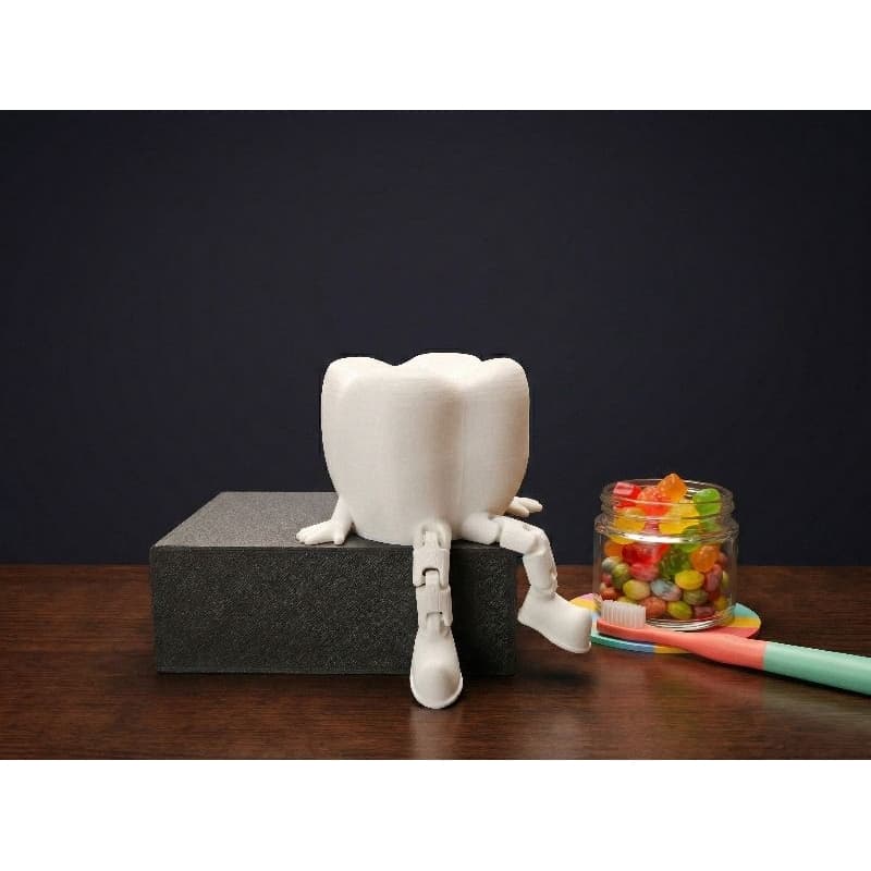 Dente articulado decoração criativa dentista.