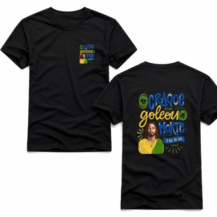 Camiseta Premium Camisa Unissex T-shirt Cristã ''CRAQUE' Algodão INFANTIL ADULTO PLUS SIZE TAMANHO DO 2 AO G3