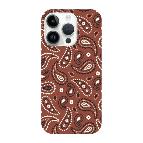 Capinha para iPhone 14 Pro Anti Impacto Fashion - BANDANA MARROM