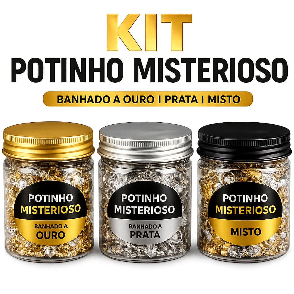 🚀 Potinho Misterioso Premium de Semi Joias | Tamanho M e G | Ideal para Revenda