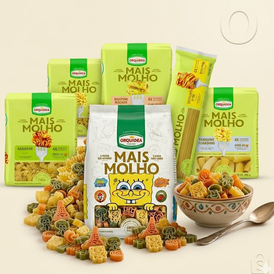 Macarrão Massa Orquídea Linha Mais Molho Radiador linguini rigatone riscado parafuso espaguete 400g