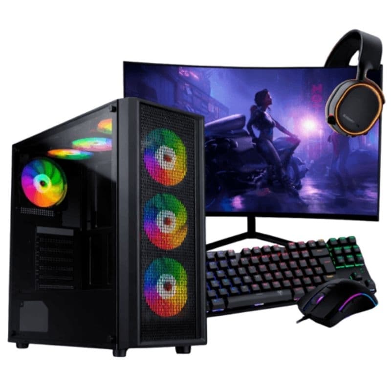 Pc Gamer Computador completo x99 soyo e5 1630v3 3.7ghz 16gb ddr3 ssd 128gb ssd externo 2tb fonte 500w RX 580 8gb