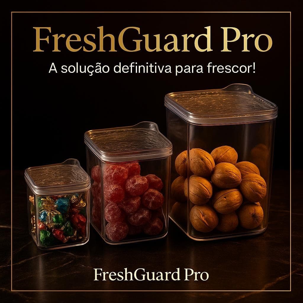 Pote Hermético Quadrado Multiuso Alimentos Frescos Organizados