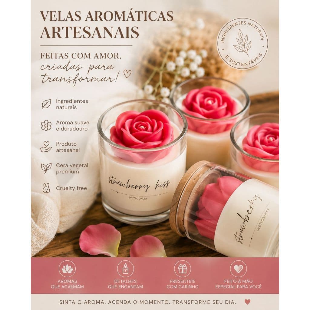 Vela Aromatica Strawberry Kiss