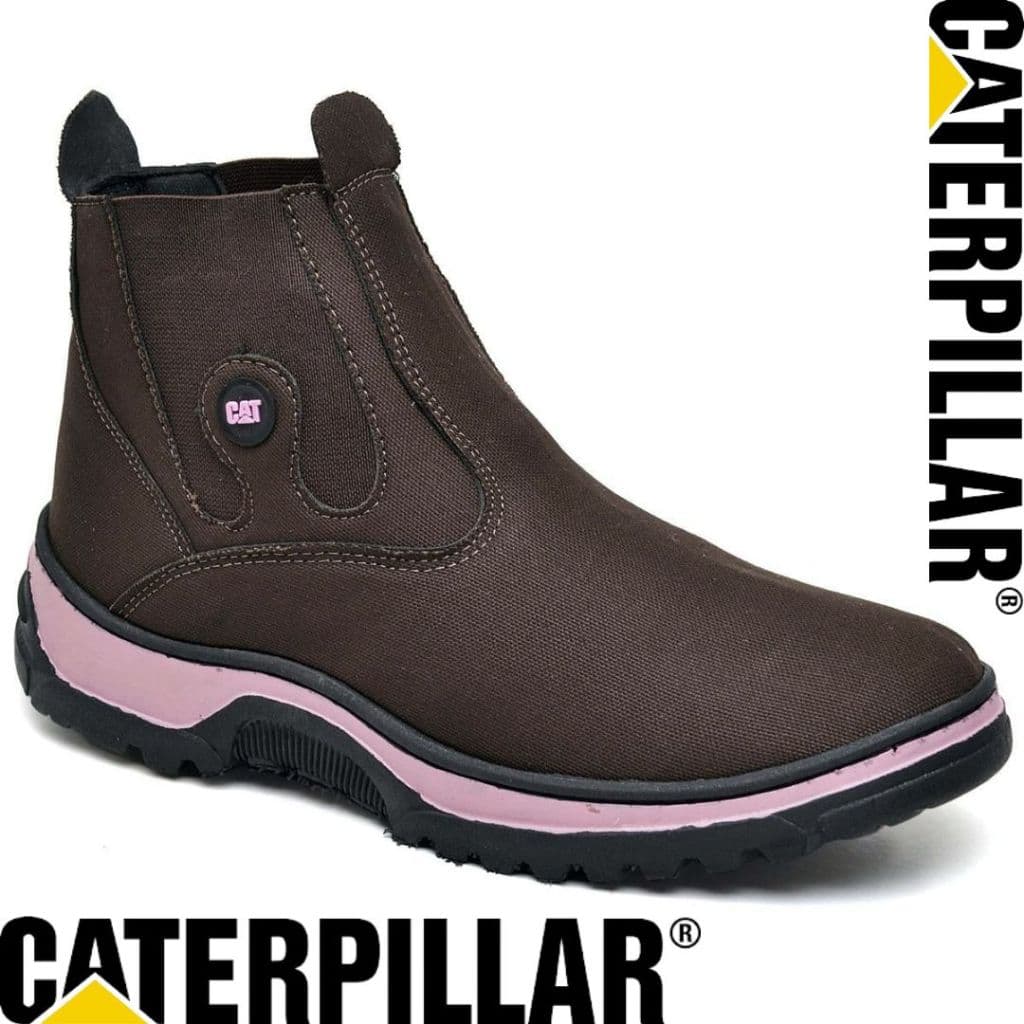 Bota Feminina Caterpillar Botina Texana Coturno Cano Médio