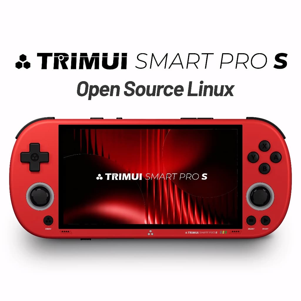 Trimui Smart Pro S Console De Jogo Portátil Retrô ''Tela IPS 4.96 Hall Joystick Bateria De 5000mAh