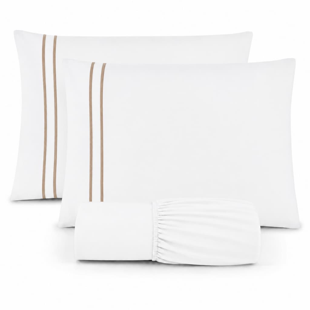 JOGO DE LENÇOL 3 PEÇAS CAMA QUEEN COM ELÁSTICO 1,98 X 1,58 X 20 CM
