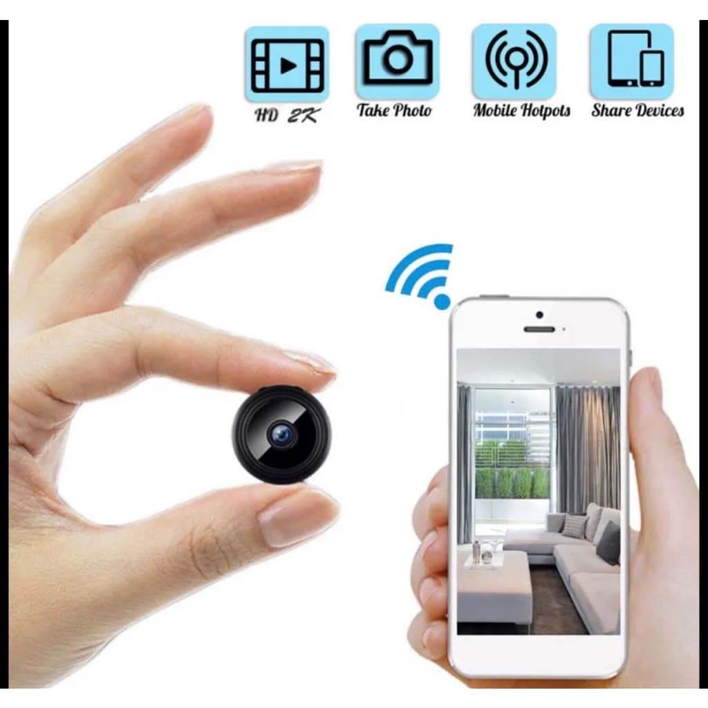 3. Câmera Mini Wi-Fi Full HD - Monitoramento Residencial com Visão Noturna e App