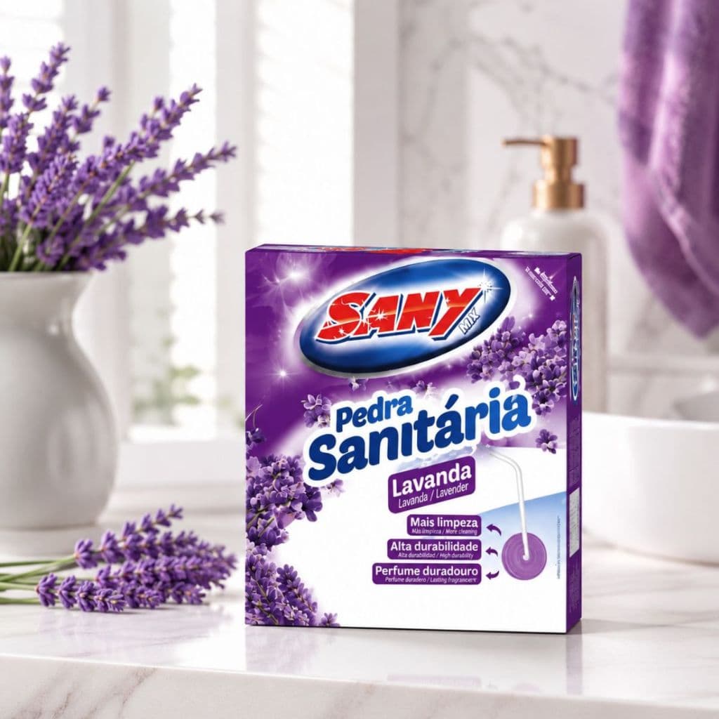 Kit 12 Pedra Sanitária Sany Mix Lavanda Para Vaso Banheiro Com Haste