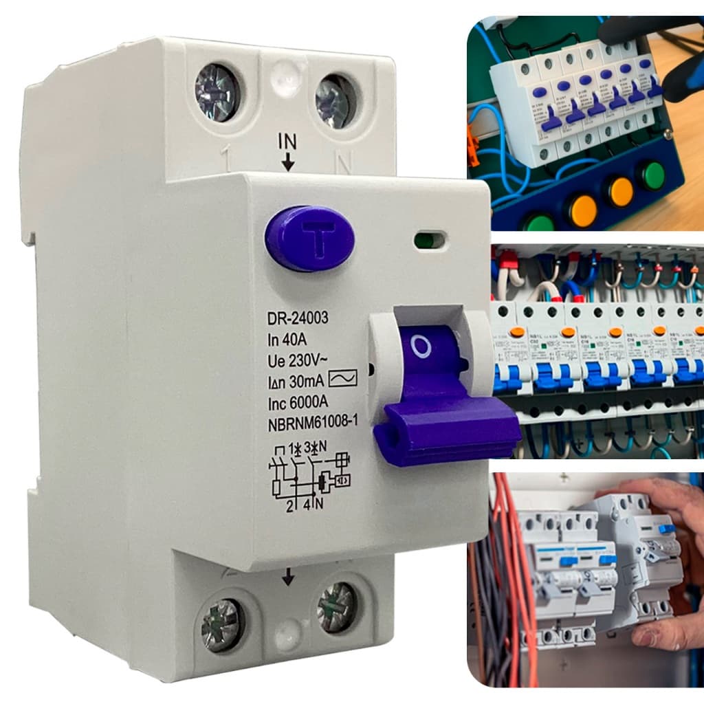 IDR Interruptor Diferencial Residual DR Bipolar 40A 30ma 2 Polos