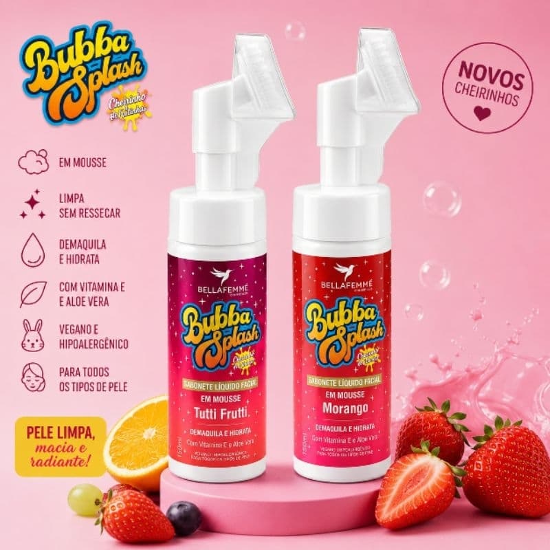Sabonete Facial Mousse Bubba Splash Bella Femme 150ml