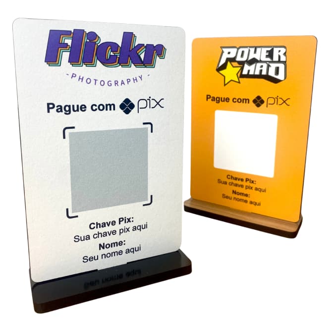 Placa Pix - Qr Code / Google / Wifi / Insta - Personalizada