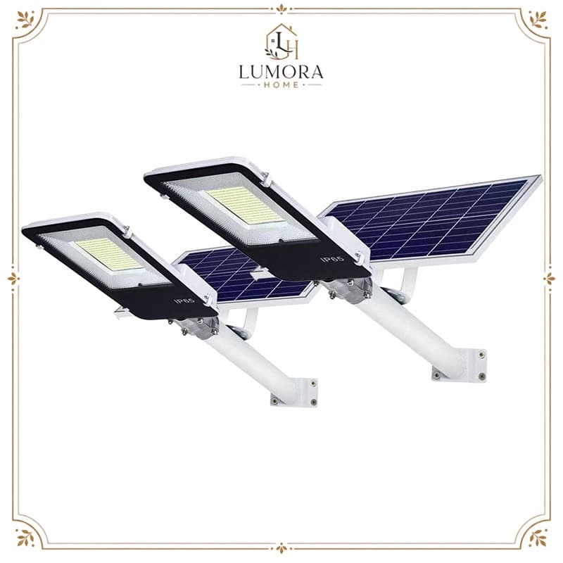 LUMORA HOME 80000W Luminária Solar LED Externa IP67 com Controle Remoto Alta Luminosidade para Jardim Garagem Rua