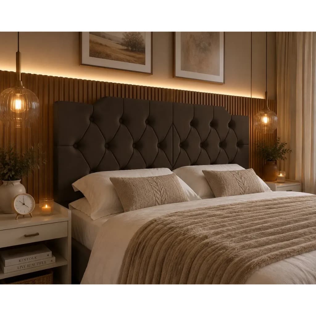 Painel Cabeceira Cama Box Casal Suspensa Estofada 1.40 Mr Premium, Sofisticado, Elegante