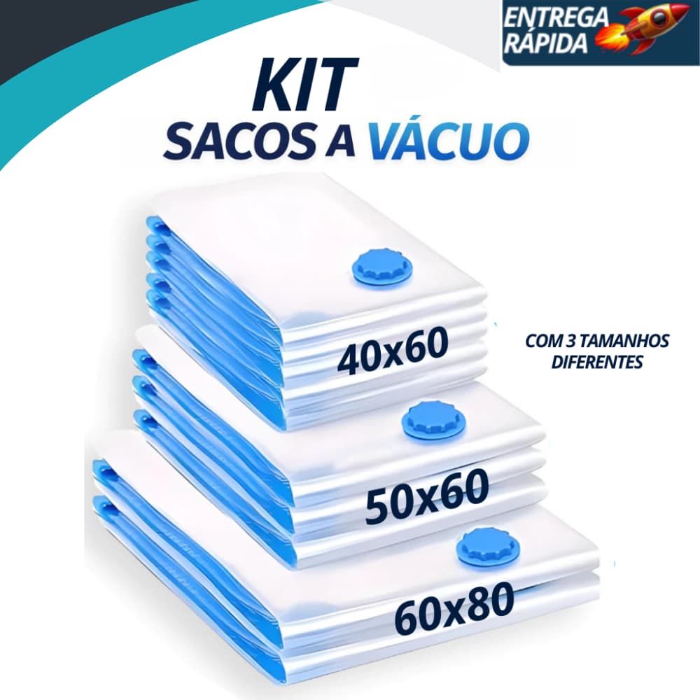 Saco a Vácuo Grande Organizador Edredom Mala Roupa De Cama Com Bomba 40x60 50x60 60x80