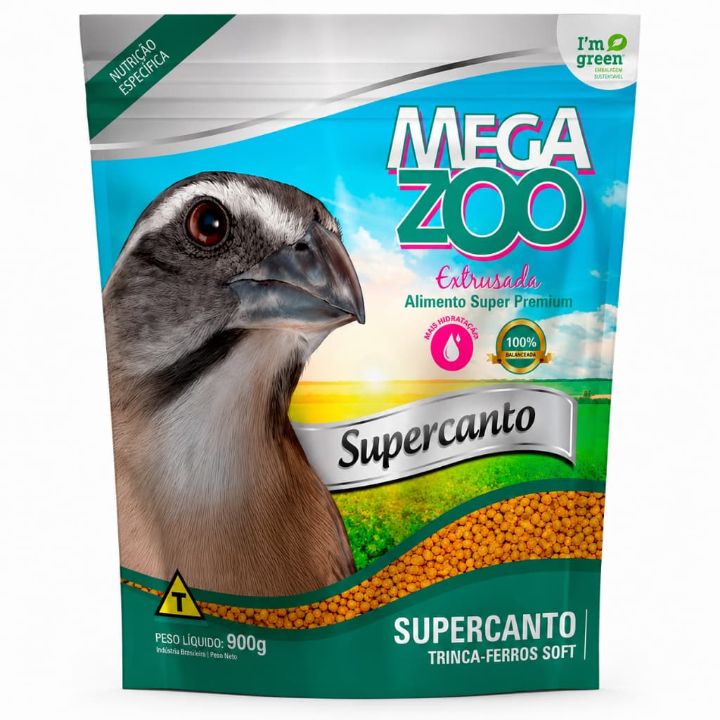 Ração Extrusada Megazoo Trinca Ferro Super Canto 900g