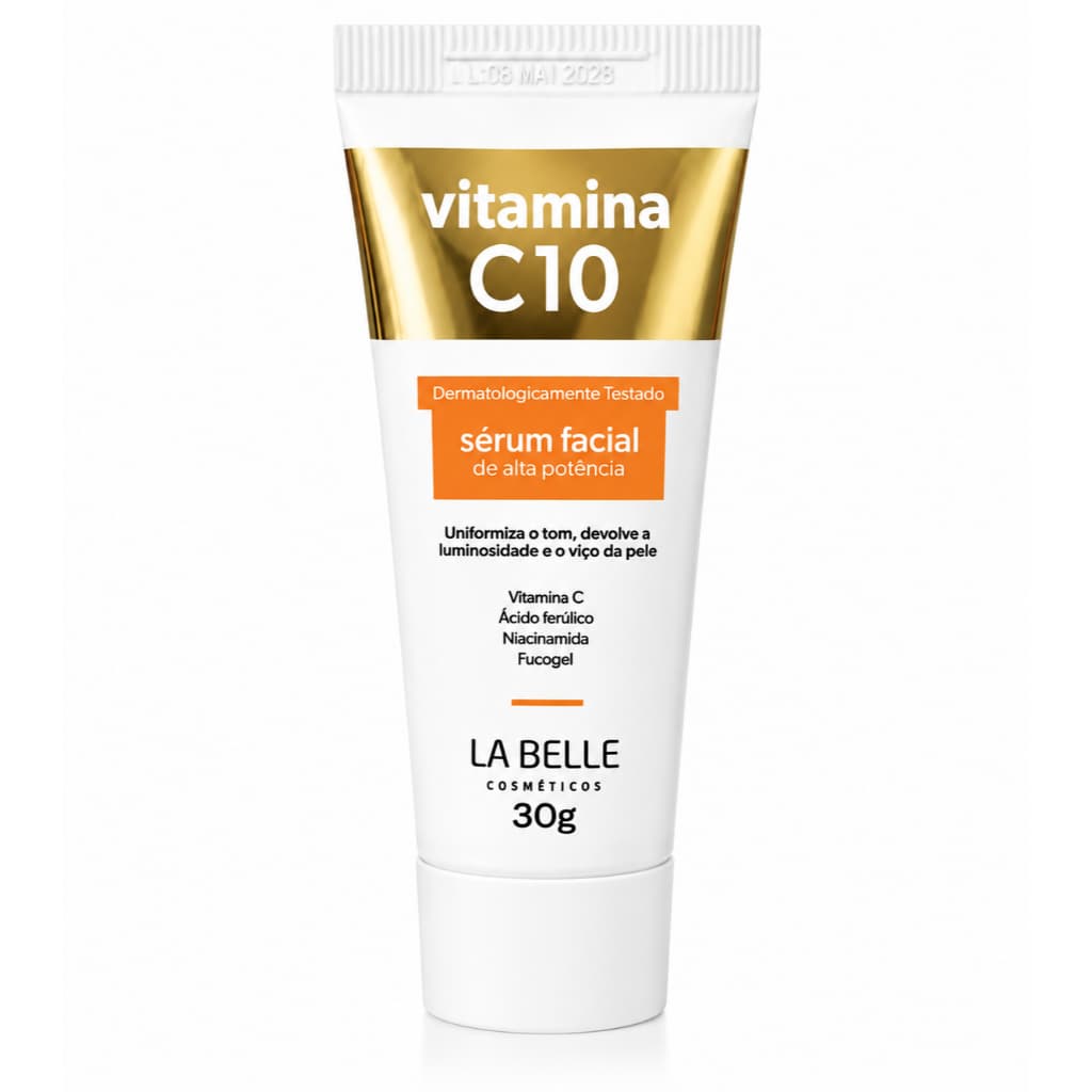 Sérum Facial Vitamina C10 Alta Potência - Pele Mais Iluminada, Uniforme e Radiante 30g