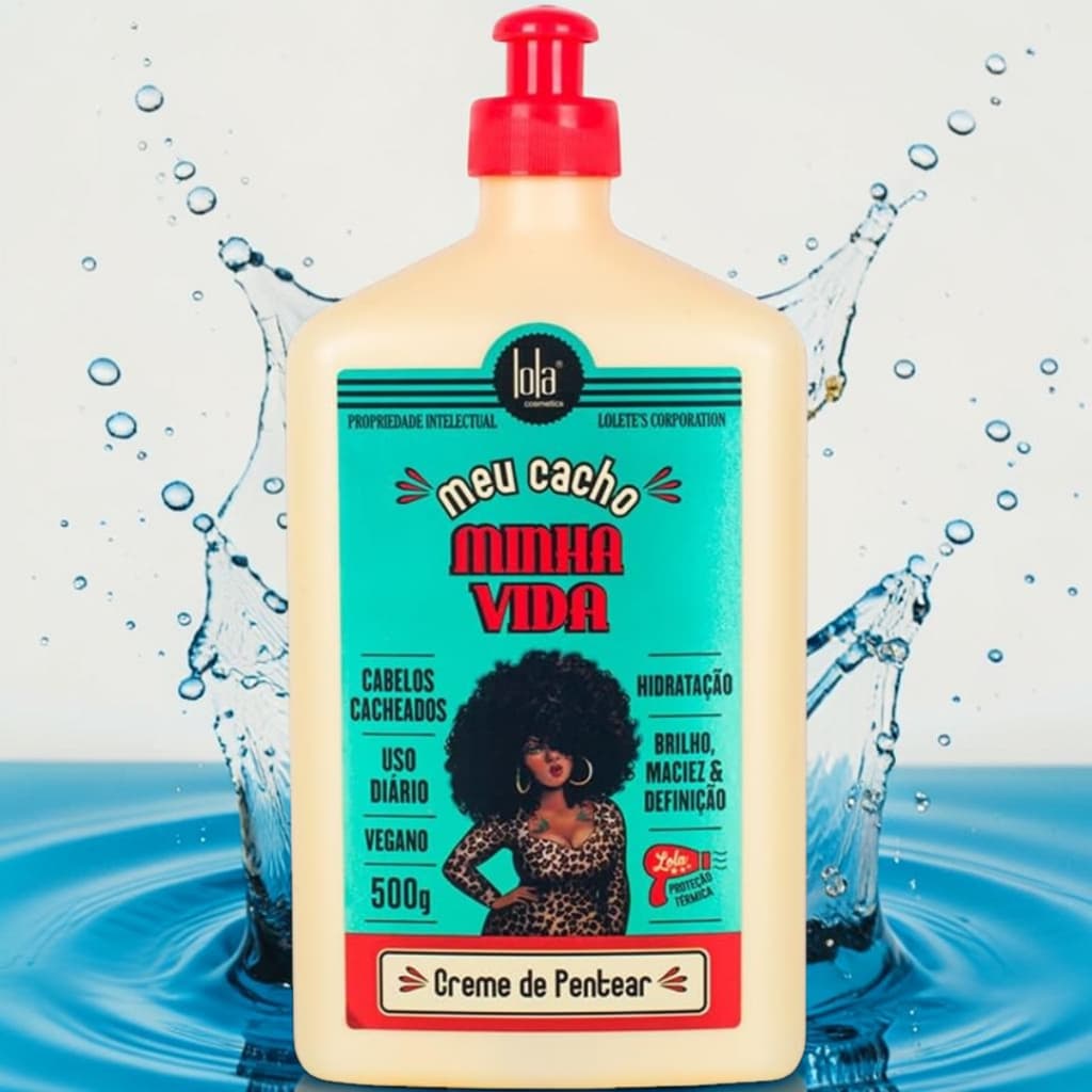 Creme de Pentear Lola Cosmetics Meu Cacho Minha Vida 500g – Definição, Brilho e Hidratação Vegana