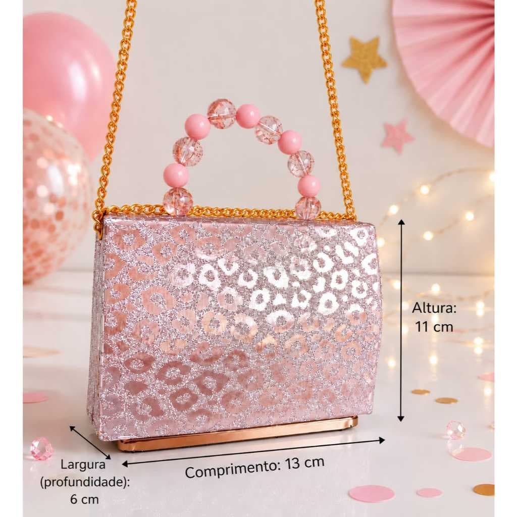 Bolsa infantil para meninas estilosas e blogueiras  patricinhas alça de pérola  e transversal lindas