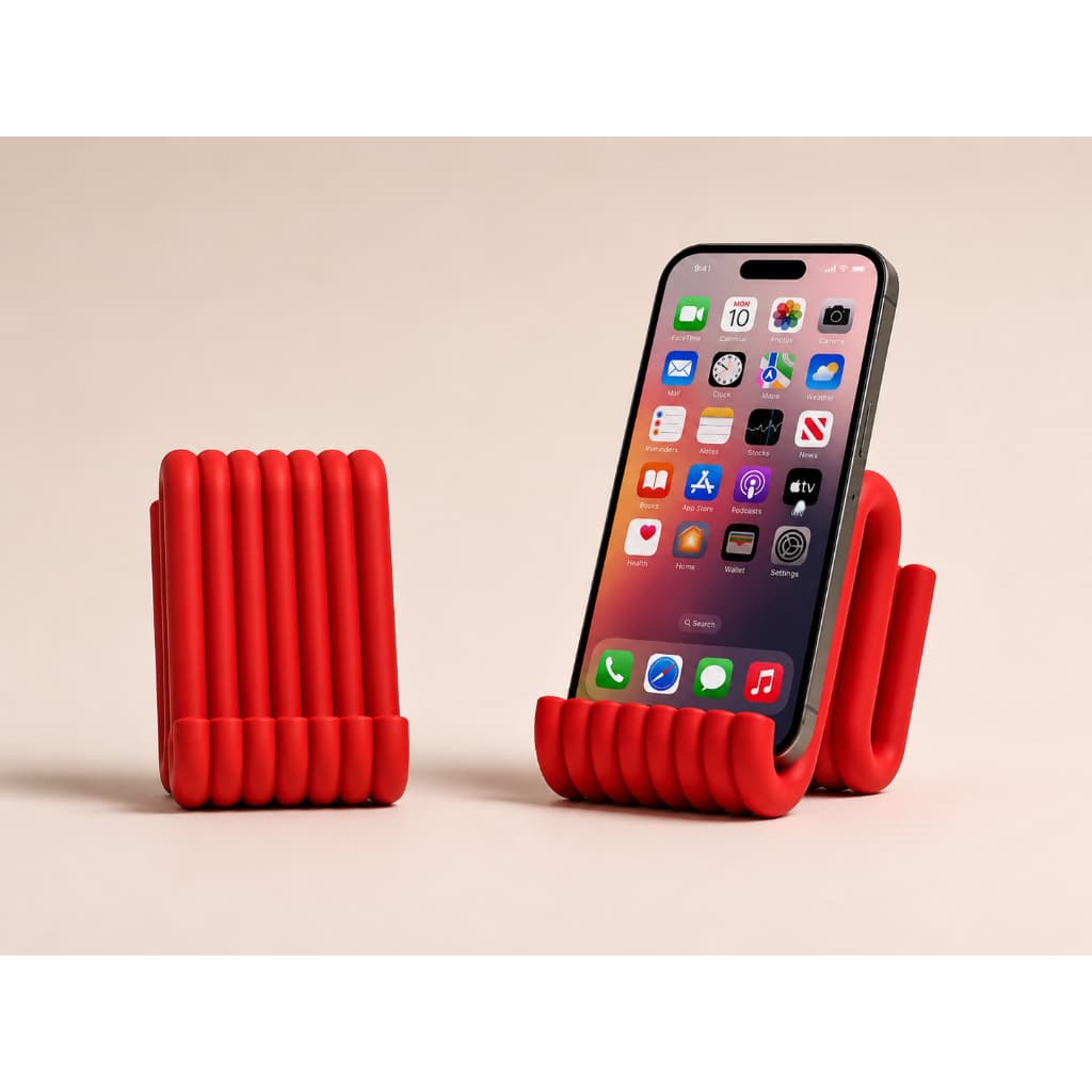 Suporte p/ Celular Minimalista Moderno para Mesa | Design Elegante e Estável | Compatível com iPhone e Android
