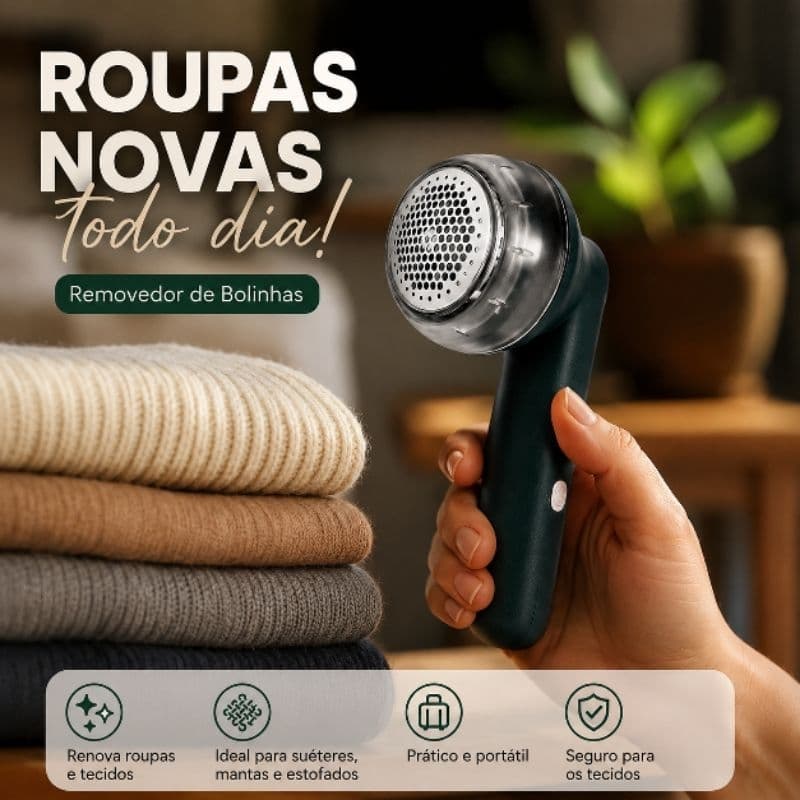 Removedor de Bolinhas Elétrico Recarregável USB Tira Pelos Fiapos para Roupas Sofás Cobertores